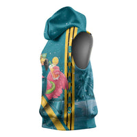 Bahamas Christmas Sleeveless Hoodie Merry Mingo Tropical Vibes - Wonder Print Shop