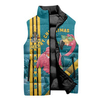 Bahamas Christmas Sleeveless Puffer Jacket Merry Mingo Tropical Vibes - Wonder Print Shop