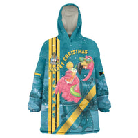 Bahamas Christmas Wearable Blanket Hoodie Merry Mingo Tropical Vibes - Wonder Print Shop
