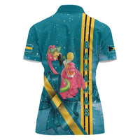 Bahamas Christmas Women Polo Shirt Merry Mingo Tropical Vibes - Wonder Print Shop