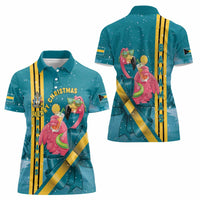Bahamas Christmas Women Polo Shirt Merry Mingo Tropical Vibes - Wonder Print Shop