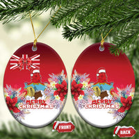 Bermuda Christmas Ceramic Ornament Coquette Bow Xmas Vibe - Wonder Print Shop