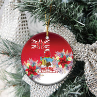 Bermuda Christmas Ceramic Ornament Coquette Bow Xmas Vibe - Wonder Print Shop