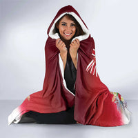 Bermuda Christmas Hooded Blanket Coquette Bow Xmas Vibe - Wonder Print Shop