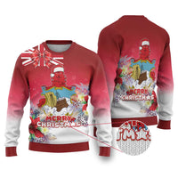 Bermuda Christmas Ugly Christmas Sweater Coquette Bow Xmas Vibe - Wonder Print Shop