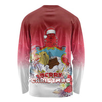 Bermuda Christmas Long Sleeve Shirt Coquette Bow Xmas Vibe - Wonder Print Shop