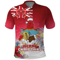 Bermuda Christmas Polo Shirt Coquette Bow Xmas Vibe - Wonder Print Shop
