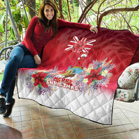 Bermuda Christmas Quilt Coquette Bow Xmas Vibe - Wonder Print Shop