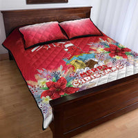 Bermuda Christmas Quilt Bed Set Coquette Bow Xmas Vibe - Wonder Print Shop