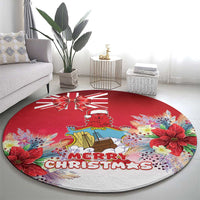 Bermuda Christmas Round Carpet Coquette Bow Xmas Vibe - Wonder Print Shop