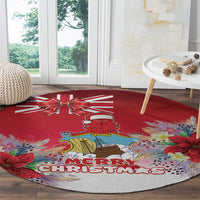 Bermuda Christmas Round Carpet Coquette Bow Xmas Vibe - Wonder Print Shop