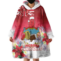 Bermuda Christmas Wearable Blanket Hoodie Coquette Bow Xmas Vibe - Wonder Print Shop