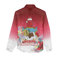 Bermuda Christmas Women Casual Shirt Coquette Bow Xmas Vibe - Wonder Print Shop