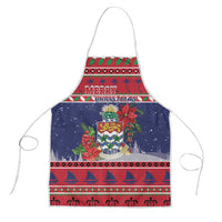Cayman Islands Christmas Apron Coat Of Arms With Poinsettia - Wonder Print Shop
