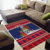 Cayman Islands Christmas Area Rug Coat Of Arms With Poinsettia - Wonder Print Shop