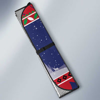 Cayman Islands Christmas Auto Sun Shade Coat Of Arms With Poinsettia - Wonder Print Shop