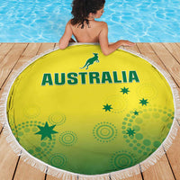 Custom Australia Cricket Beach Blanket Go Champions Aussies LT05 - Wonder Print Shop