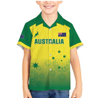 Custom Australia Cricket Family Matching Mermaid Dress and Hawaiian Shirt Go Champions Aussies LT05 - Wonder Print Shop