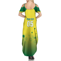 Custom Australia Cricket Family Matching Summer Maxi Dress and Hawaiian Shirt Go Champions Aussies LT05 - Wonder Print Shop