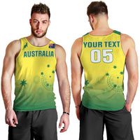 Custom Australia Cricket Men Tank Top Go Champions Aussies LT05 - Wonder Print Shop