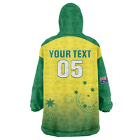 Custom Australia Cricket Wearable Blanket Hoodie Go Champions Aussies LT05 - Wonder Print Shop