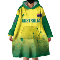 Custom Australia Cricket Wearable Blanket Hoodie Go Champions Aussies LT05 - Wonder Print Shop