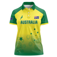 Custom Australia Cricket Women Polo Shirt Go Champions Aussies LT05 - Wonder Print Shop