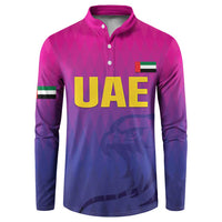 Custom United Arab Emirates Cricket Button Sweatshirt Go Champions Sporty Style LT05 - Wonder Print Shop