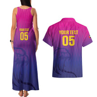 Custom United Arab Emirates Cricket Couples Matching Tank Maxi Dress and Hawaiian Shirt Go Champions Sporty Style LT05 - Wonder Print Shop