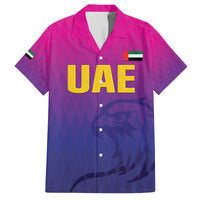 Custom United Arab Emirates Cricket Family Matching Off The Shoulder Long Sleeve Dress and Hawaiian Shirt Go Champions Sporty Style LT05 - Wonder Print Shop