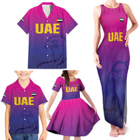 Custom United Arab Emirates Cricket Family Matching Tank Maxi Dress and Hawaiian Shirt Go Champions Sporty Style LT05 - Wonder Print Shop