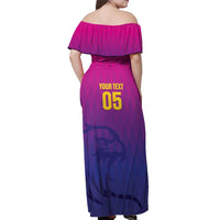 Custom United Arab Emirates Cricket Off Shoulder Maxi Dress Go Champions Sporty Style LT05 - Wonder Print Shop