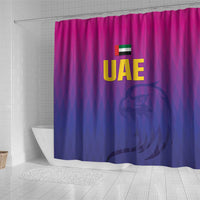 United Arab Emirates Cricket Shower Curtain Go Champions Sporty Style