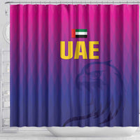 United Arab Emirates Cricket Shower Curtain Go Champions Sporty Style