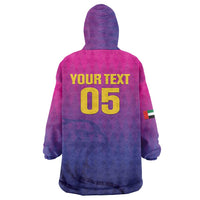 Custom United Arab Emirates Cricket Wearable Blanket Hoodie Go Champions Sporty Style LT05 - Wonder Print Shop