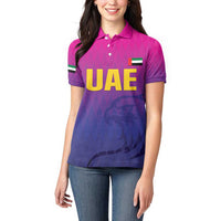 Custom United Arab Emirates Cricket Women Polo Shirt Go Champions Sporty Style LT05 - Wonder Print Shop