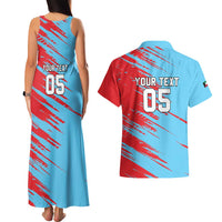 Custom Kuwait Cricket Couples Matching Tank Maxi Dress and Hawaiian Shirt Unique Style LT05 - Wonder Print Shop
