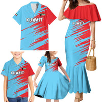 Custom Kuwait Cricket Family Matching Mermaid Dress and Hawaiian Shirt Unique Style LT05 - Wonder Print Shop