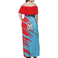 Custom Kuwait Cricket Family Matching Off Shoulder Maxi Dress and Hawaiian Shirt Unique Style LT05 - Wonder Print Shop