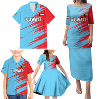 Custom Kuwait Cricket Family Matching Puletasi and Hawaiian Shirt Unique Style LT05 - Wonder Print Shop