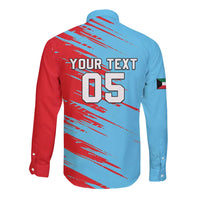 Custom Kuwait Cricket Long Sleeve Button Shirt Unique Style LT05 - Wonder Print Shop