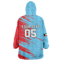 Custom Kuwait Cricket Wearable Blanket Hoodie Unique Style LT05 - Wonder Print Shop