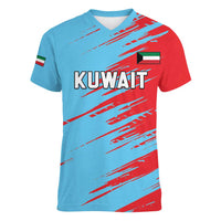 Custom Kuwait Cricket Women V-Neck T-Shirt Unique Style LT05 - Wonder Print Shop