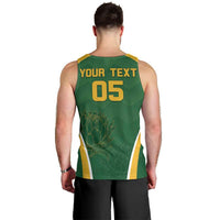 Custom South Africa Cricket Men Tank Top Go Champions Protea Pattern LT05 - Wonder Print Shop