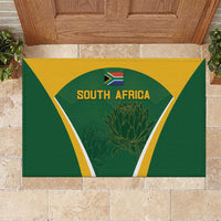 South Africa Cricket Rubber Doormat Go Champions Protea Pattern LT05 - Wonder Print Shop