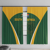 South Africa Cricket Window Curtain Go Champions Protea Pattern LT05 - Wonder Print Shop