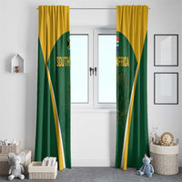 South Africa Cricket Window Curtain Go Champions Protea Pattern LT05 - Wonder Print Shop