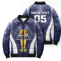 Custom Scotland Football 2026 Bomber Puffer Jacket Scotland On Tour Trophy Style - Wonder Print Shop