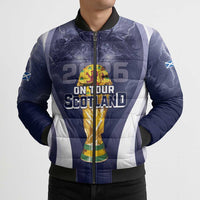 Custom Scotland Football 2026 Bomber Puffer Jacket Scotland On Tour Trophy Style - Wonder Print Shop