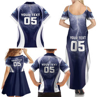 Custom Scotland Football 2026 Family Matching Summer Maxi Dress and Hawaiian Shirt Scotland On Tour Trophy Style - Wonder Print Shop